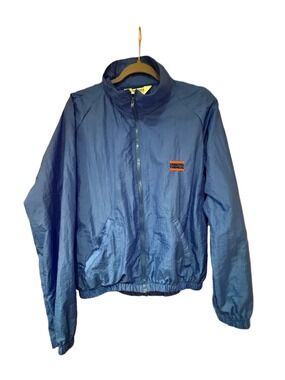 Uniroyal Chemical Blue Windbreaker Jacket Zip Front